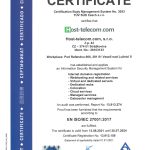 EN ISO/IEC 27001:2017 certificate